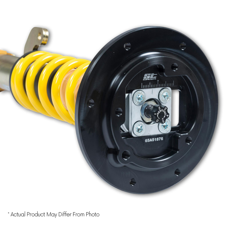 Audi A3 Coilover Suspension Kit - ST Suspensions - ST XTA, Height Adjustable, Adjustable Dampers, Aluminum Unibal Camber Adjustable Top Mounts - `15-`20